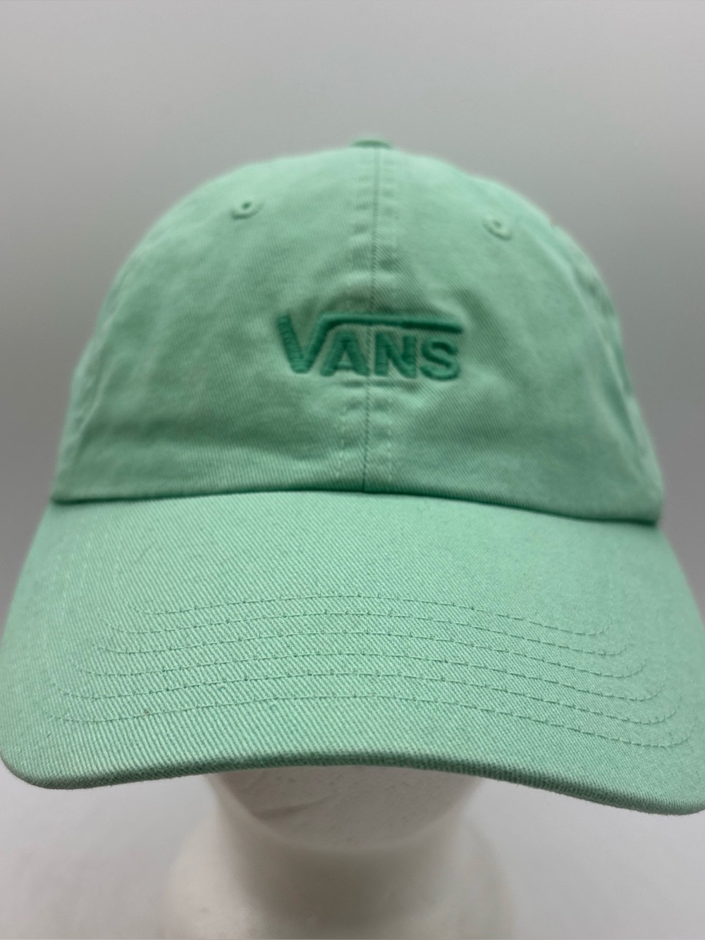 Vans Off The Wall‎ Court Side Curved Bill Low Profile Embroidered Mint Green Hat